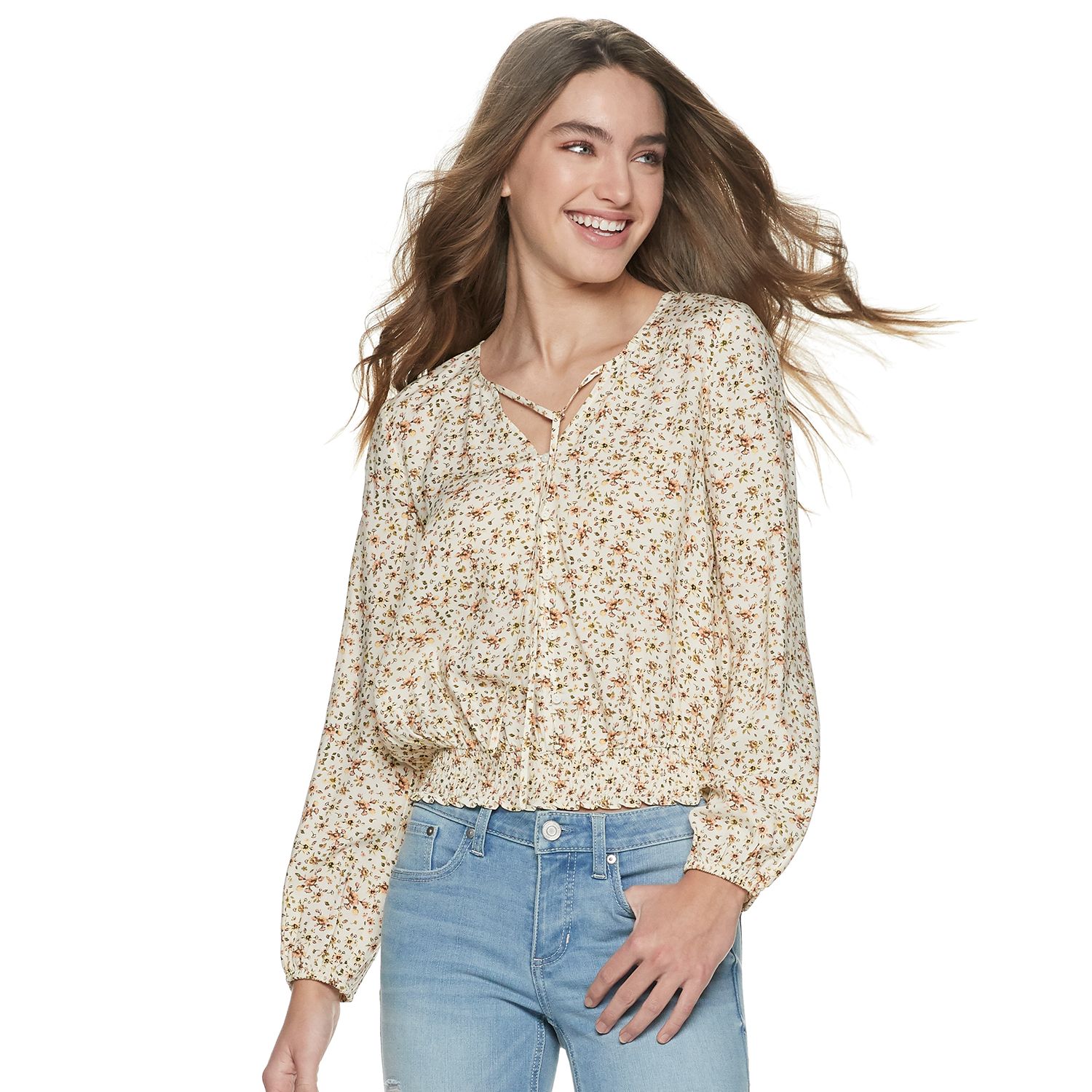 kohls womens peasant tops