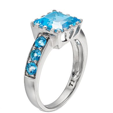 SIRI USA by TJM Sterling Silver Sky Blue Topaz Ring