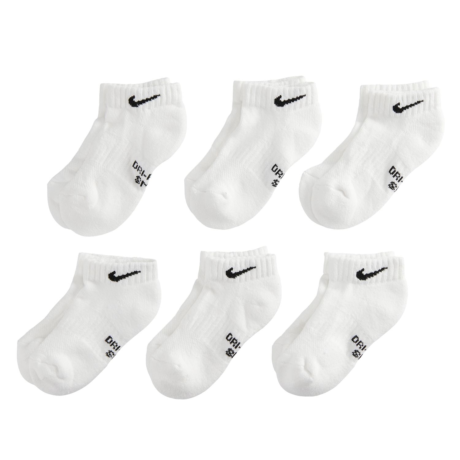 Boys Nike Dri-FIT 6-Pack Low-Cut Socks