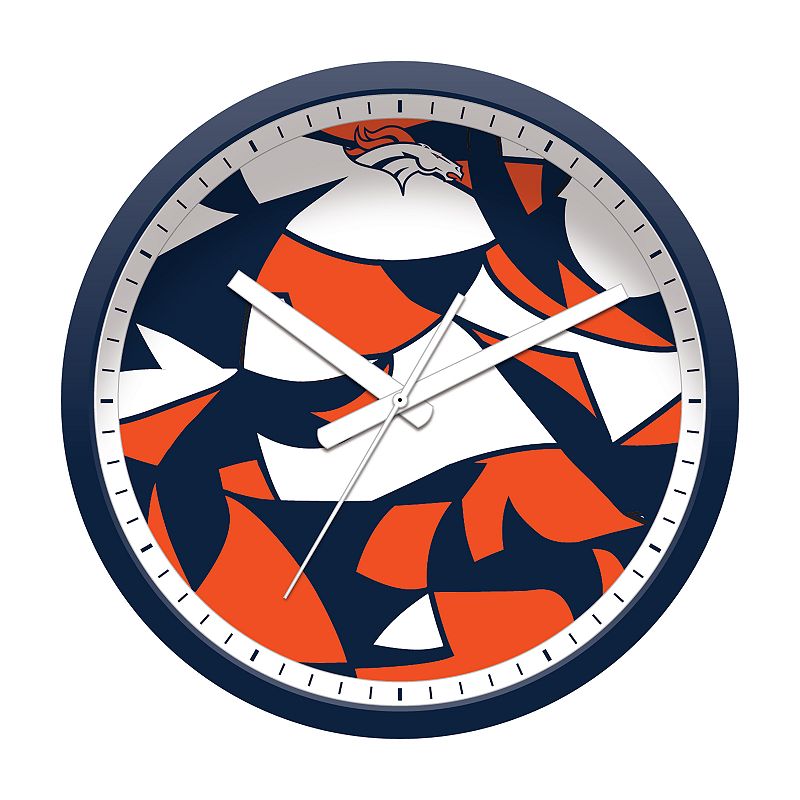 Denver Broncos Modern Wall Clock, Multicolor
