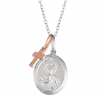 My Shield My Strength Sterling Silver St. Jude Pendant