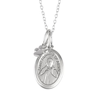 My Shield My Strength Sterling Silver St. Francis of Assisi Pendant