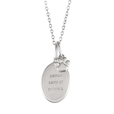 My Shield My Strength Sterling Silver St. Francis of Assisi Pendant
