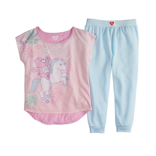 Girls 4 16 Care Bears Cheer Bear Top Bottoms Pajama Set