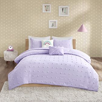 Intelligent Design Ensley Pom Pom Cotton Comforter Set with Throw Pillows