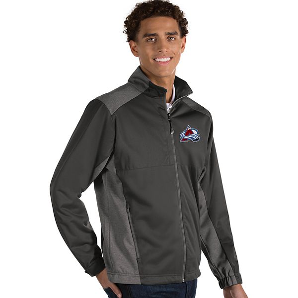 Antigua Colorado Avalanche Black Axe Bunker Long Sleeve Hoodie, Black, 86% Cotton / 11% Polyester / 3% SPANDEX, Size S, Rally House