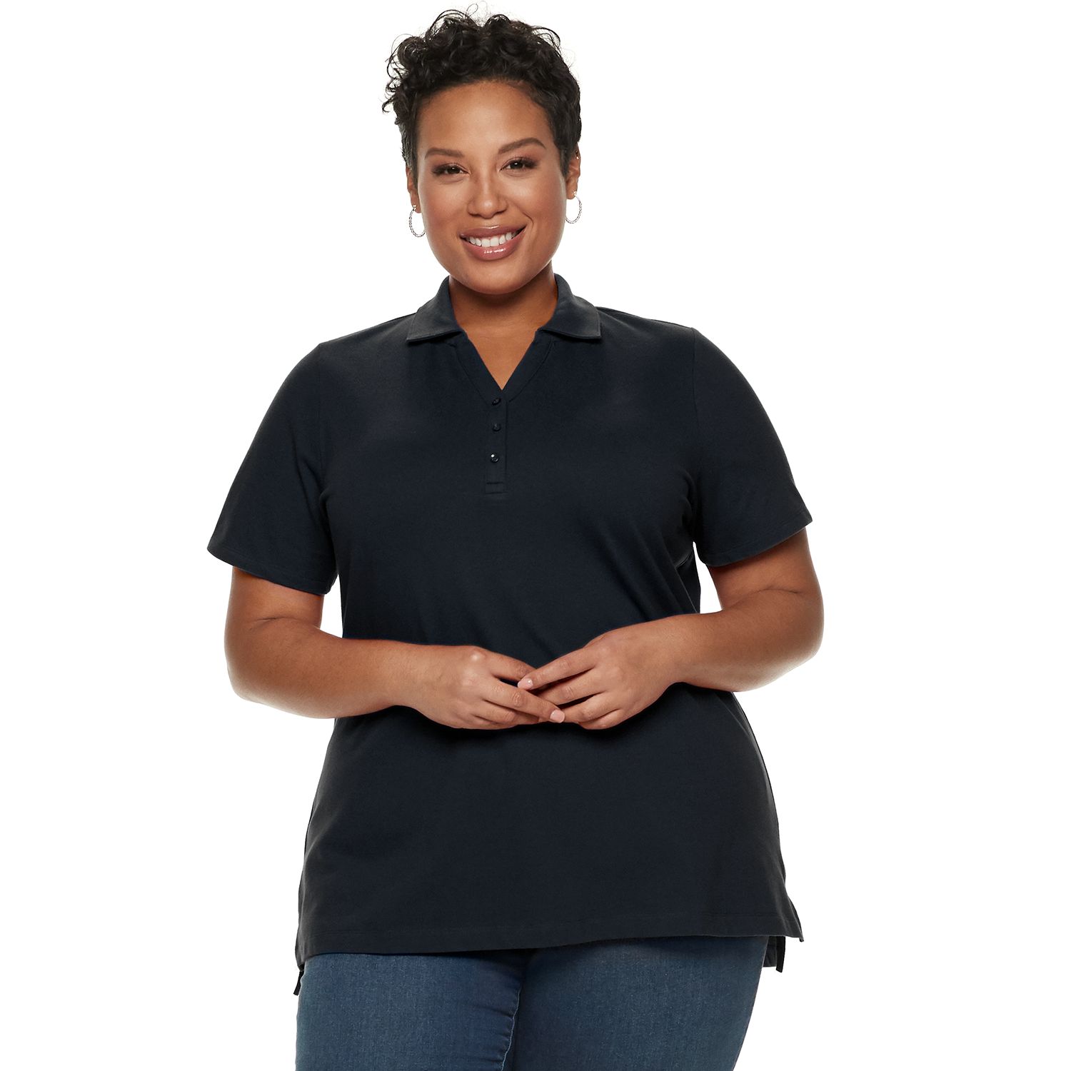 kohls plus size polo shirts