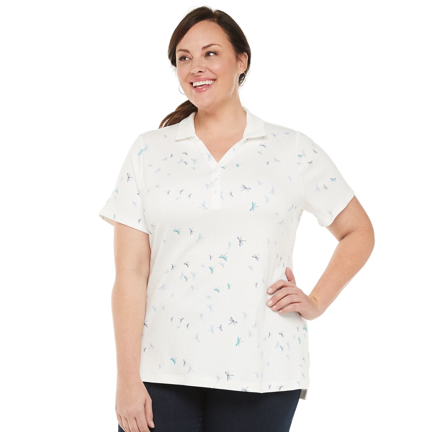 Womens White Polo Tops \u0026 Tees - Tops 