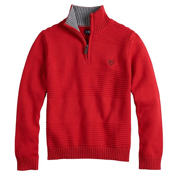 Boys 420 Chaps Raymond QuarterZip Sweater
