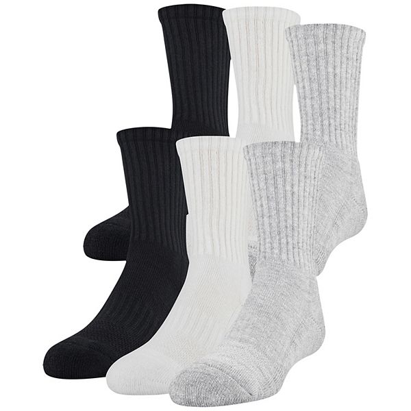 Kids Under Armour Charged Cotton 6Pack Crew Socks