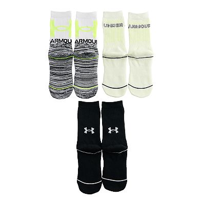 Boys Under Armour Phenom 5.0 3-Pack Crew Socks