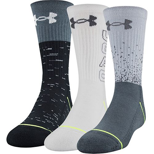 Boys 420 Under Armour Phenom 5.0 3Pack Crew Socks