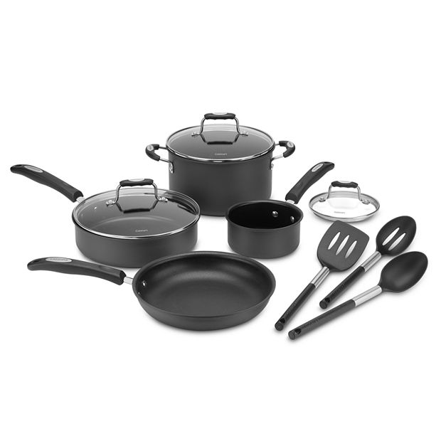 Cuisinart Advantage XT 11-Piece Aluminum Ceramic Nonstick Cookware Set in  Black 54C-11BK - The Home Depot