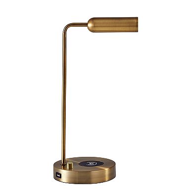 Adesso Kaye Wireless Charging LED Desk Lamp