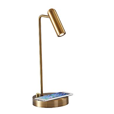 Adesso Kaye Wireless Charging LED Desk Lamp