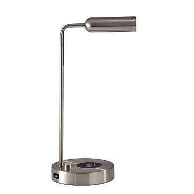 Adesso Kaye Wireless Charging LED Desk Lamp