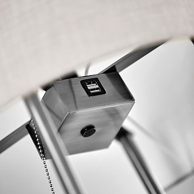 Adesso Henry Wireless Charging Shelf Floor Lamp