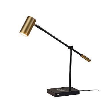 Adesso Collette Wireless Charging LED Desk Lamp