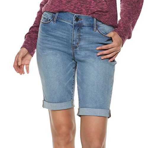 Womens Juicy Couture Midrise Denim Bermuda Shorts 5700