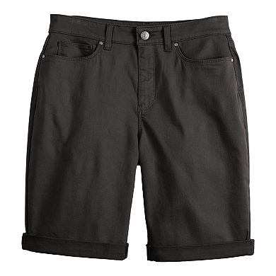 Women's Croft & Barrow® Cuffed Denim Bermuda Shorts