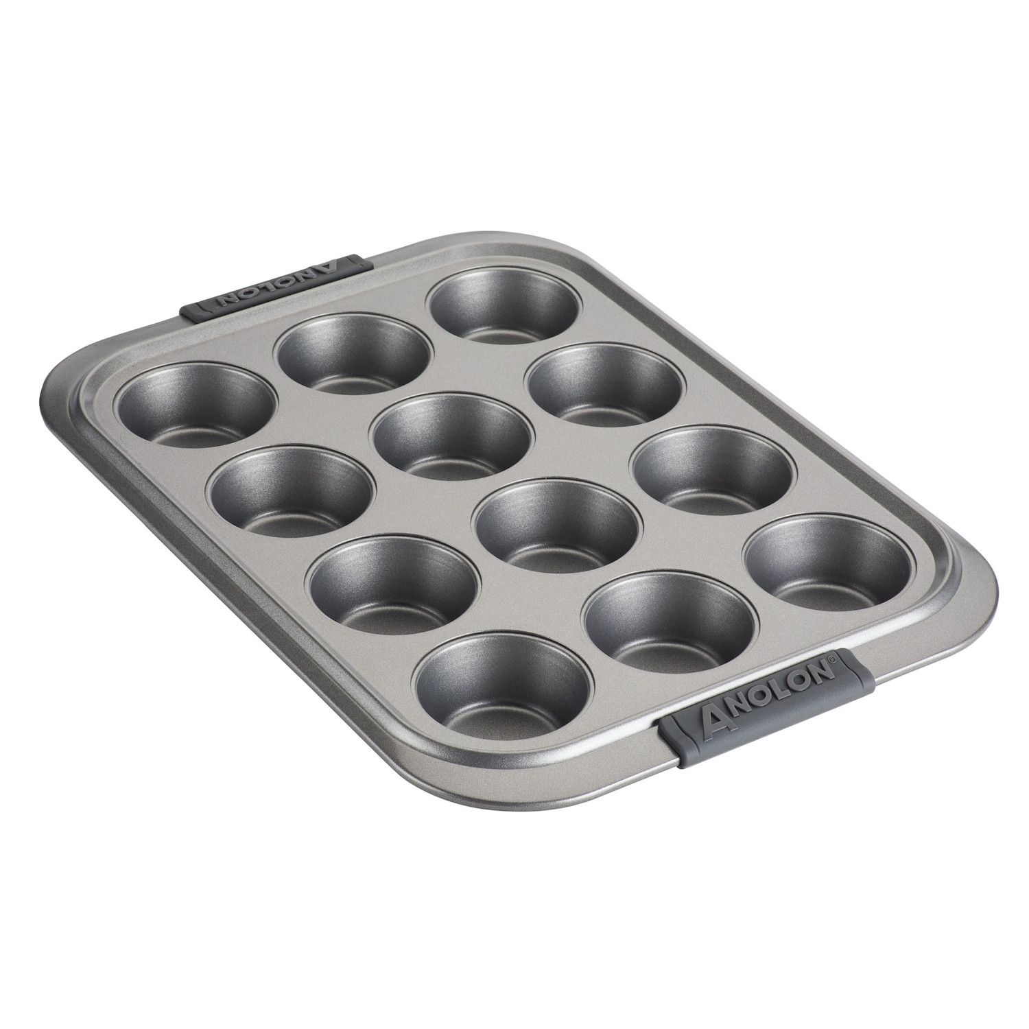 Doughmakers 12 Cup Muffin Pan, Metallic