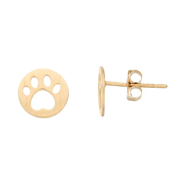 Gold 2024 dog earrings