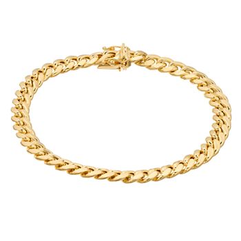 14K Gold Semi Solid Miami Cuban Bracelet