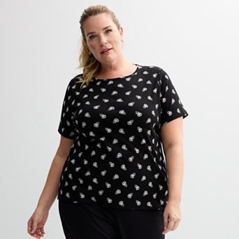 Plus Size Croft & Barrow® Essential Crewneck Top