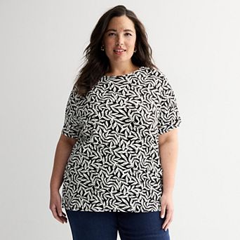 Plus Size Croft & Barrow® Essential Crewneck Top