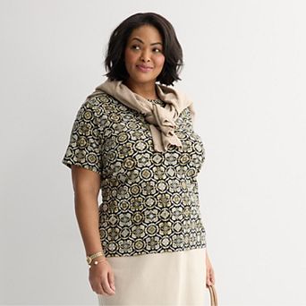 Plus Size Croft & Barrow® Essential Crewneck Top