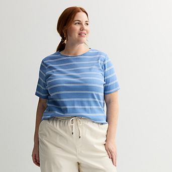 Plus Size Croft & Barrow® Essential Crewneck Top