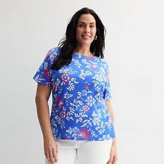 Plus Size Croft & Barrow® Essential Crewneck Top