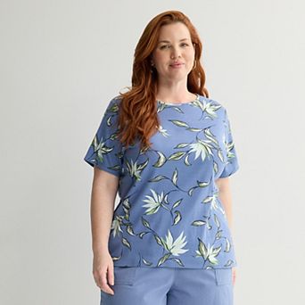 Plus Size Croft & Barrow® Essential Crewneck Top