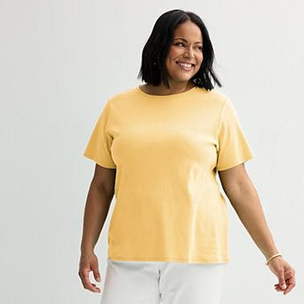 Plus Size Croft & Barrow® Essential Crewneck Top