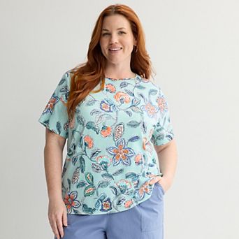 Plus Size Croft & Barrow® Essential Crewneck Top