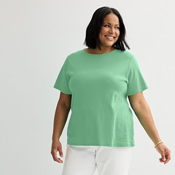 Plus Size Croft & Barrow® Essential Crewneck Top