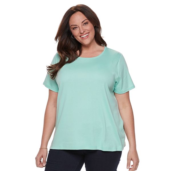 Plus Size Croft & Barrow® Essential Crewneck Tee