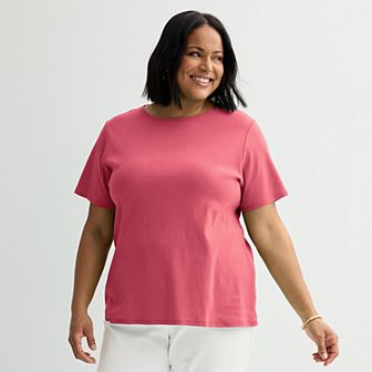 Plus Size Croft & Barrow® Essential Crewneck Top