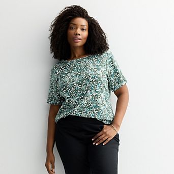 Plus Size Croft & Barrow® Essential Crewneck Top