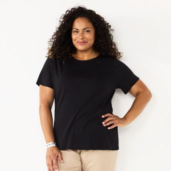 Plus Size Croft & Barrow® Essential Crewneck Top