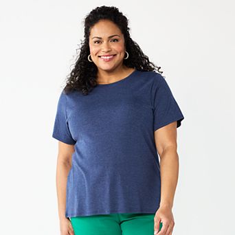 Plus Size Croft & Barrow® Essential Crewneck Top