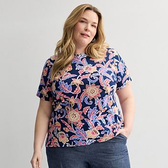 Plus Size Croft & Barrow® Essential Crewneck Top