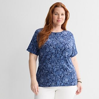 Plus Size Croft & Barrow® Essential Crewneck Top