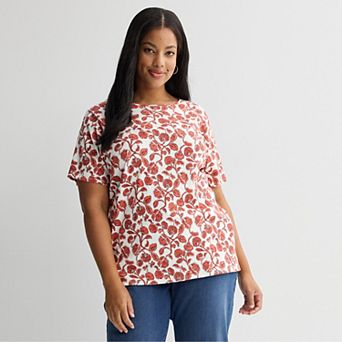 Plus Size Croft & Barrow® Essential Crewneck Top