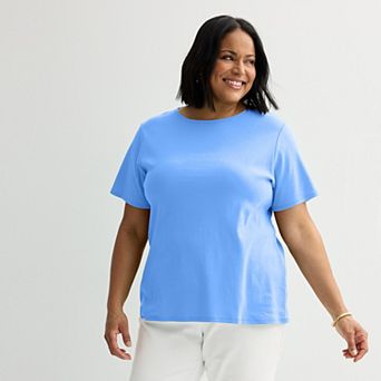 Plus Size Croft & Barrow® Essential Crewneck Top