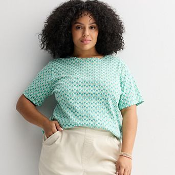 Plus Size Croft & Barrow® Essential Crewneck Top
