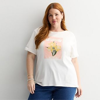 Plus Size Croft & Barrow® Essential Crewneck Top