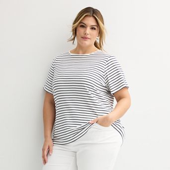 Plus Size Croft & Barrow® Essential Crewneck Top