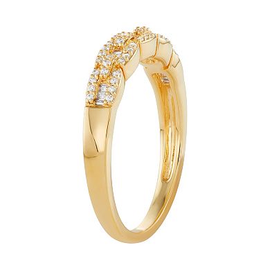 Simply Vera Vera Wang 14kt Gold 1/4 Carat Diamond Band