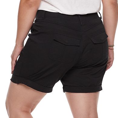Plus Size Sonoma Goods For Life® Ultra Comfort Waistband Utility Bermuda Shorts